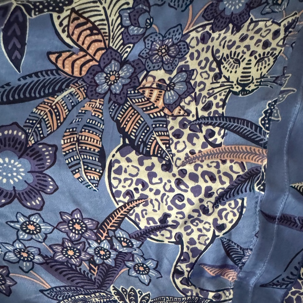 🆕 POUPETTE ST BARTH ✨ Bessie mini dress blue Leo forest | Sz XS - Picture 4 of 7